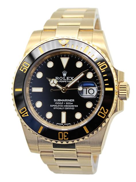 Rolex Submariner gold black dial